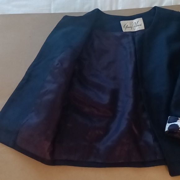 Young House cropped jacket VTG from 1960s three quarter sleeves size XS P - Picture 6 of 13